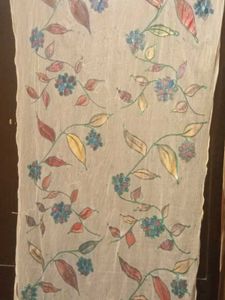 Hand-Painted Floral Dupatta