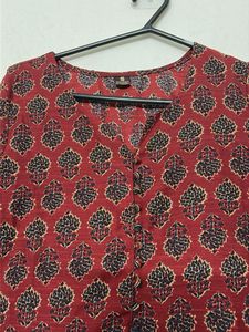 Red Printed Kurta