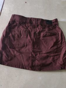 Stylish Maroon Cargo Skirt
