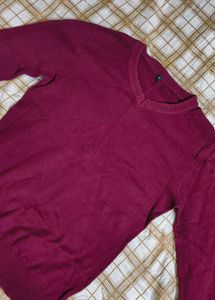 Maroon V-Neck Sweater