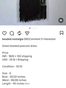 Sparkling Peacock Flapper Dress