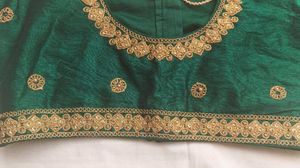 Bridal Blouse, Embroidered Green Blouse, Festive,