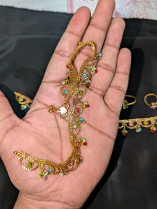 Gold Anklets with Toe-Rings