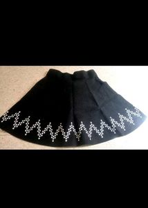Cute Black A-Line Mini Skirt