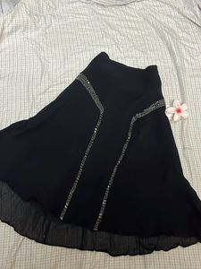 Elegant Black Skirt Y2k