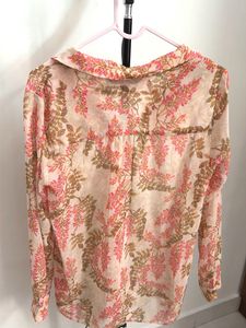 Sheer Floral Print Blouse