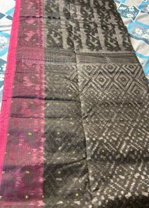 Black Dhakai jamdani saree