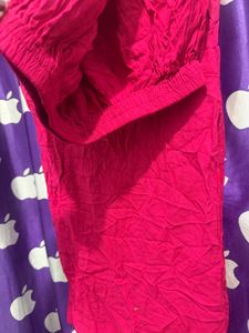 Vibrant Pink Chikankari Kurta Set