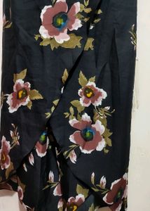 Black Dress Floral Print For Girl Or Woman 30 Bust