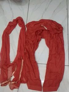 Elegant Red Kurta with Gold Embroidery