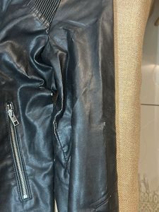 Black Faux Leather Moto Jacket