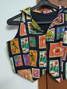 Stamp Print Vest