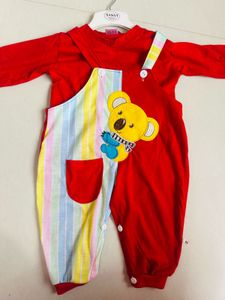 Cute Red Bear Romper