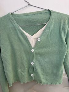 Y2k Cropped Cardigan
