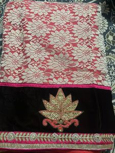 Coral combination - Saree