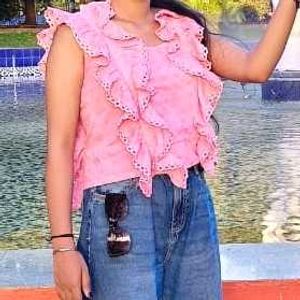 Baby Pink Ruffled Cute Top