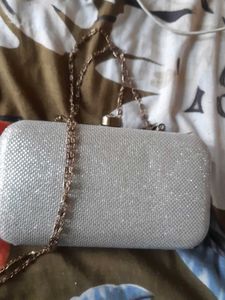 Sparkling Silver Evening Clutch