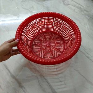 Red Plastic Basket