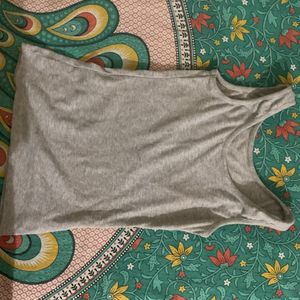 Grey Ribbed Tank Top