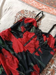 URBANIC Bustier Floral Midi Dress ( New With Tag)