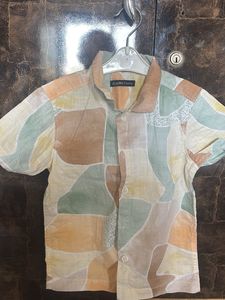Kids  Abstract Print Short Sleeve Shirt