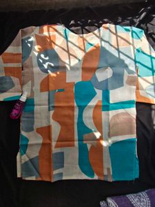 Abstract Print Cotton Kurta