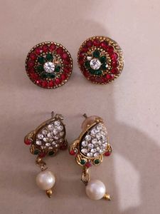 Embellished Round Earrings