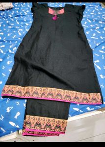 Black 🖤 Kurta And Pant Set 🎉free Gift 😲