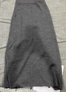 uniqlo Grey Ribbed  Skirt