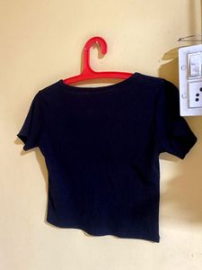 Classic Black Square Neck Top