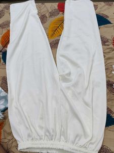 White Embroidered Kurta with Mirror Work