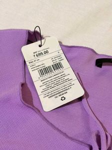 Shein Purple Tie-Front Crop Top