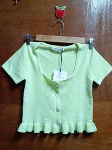 Cute Light Green crop top