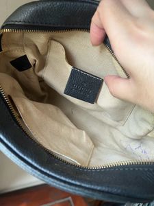 Gucci black leather crossbody bag