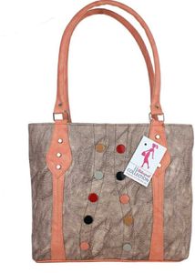 Women Brown, Beige Tote