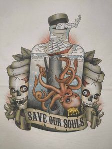 'Save Our Souls' Traditional Tattoo Graphic Tee