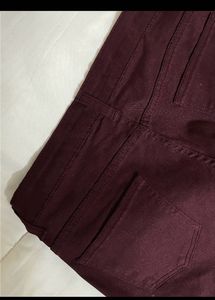 Y2K Burgundy Flare Pants