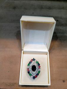 Zirconia Diamond Ring Pure Silver 925