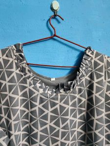 Casual Geometric Print Midi Dress