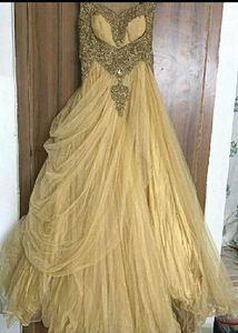 Frontier Gold Embellished Princess Gown
