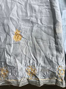 SEMI STITCHED EMBROIDERY AND STONE DRESS