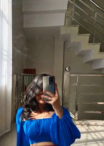 Blue Crop Top