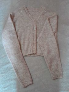 Vintage Cropped Knit Cardigan