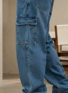 Men's Baggy Denim Cargo Jeans perfect for 12 to 15