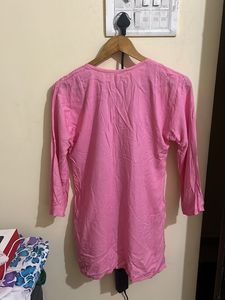 Pink Chikankari Kurta