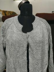 Cozy Grey Knit Cardigan