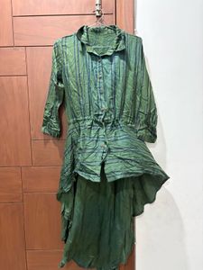 Striped Green Midi Dress
