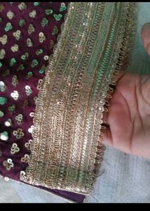 – Elegant Maroon Sharara Set with Golden Work ✨”