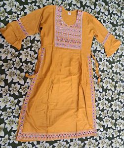 Nyra Cut Kurta Set IN Mustard Yellow Color