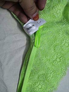 💛 Lime Green Lace Bikini Briefs